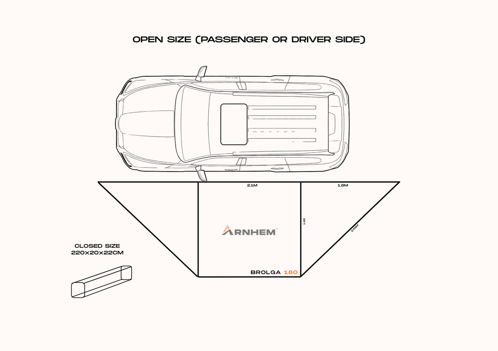 BROLGA 180 FREESTANDING AWNING