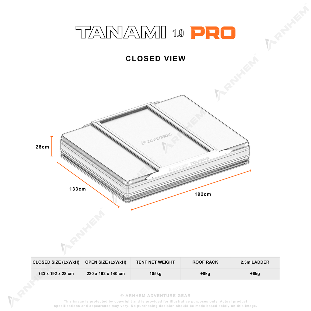 TANAMI PRO 1.9 ROOFTOP TENT