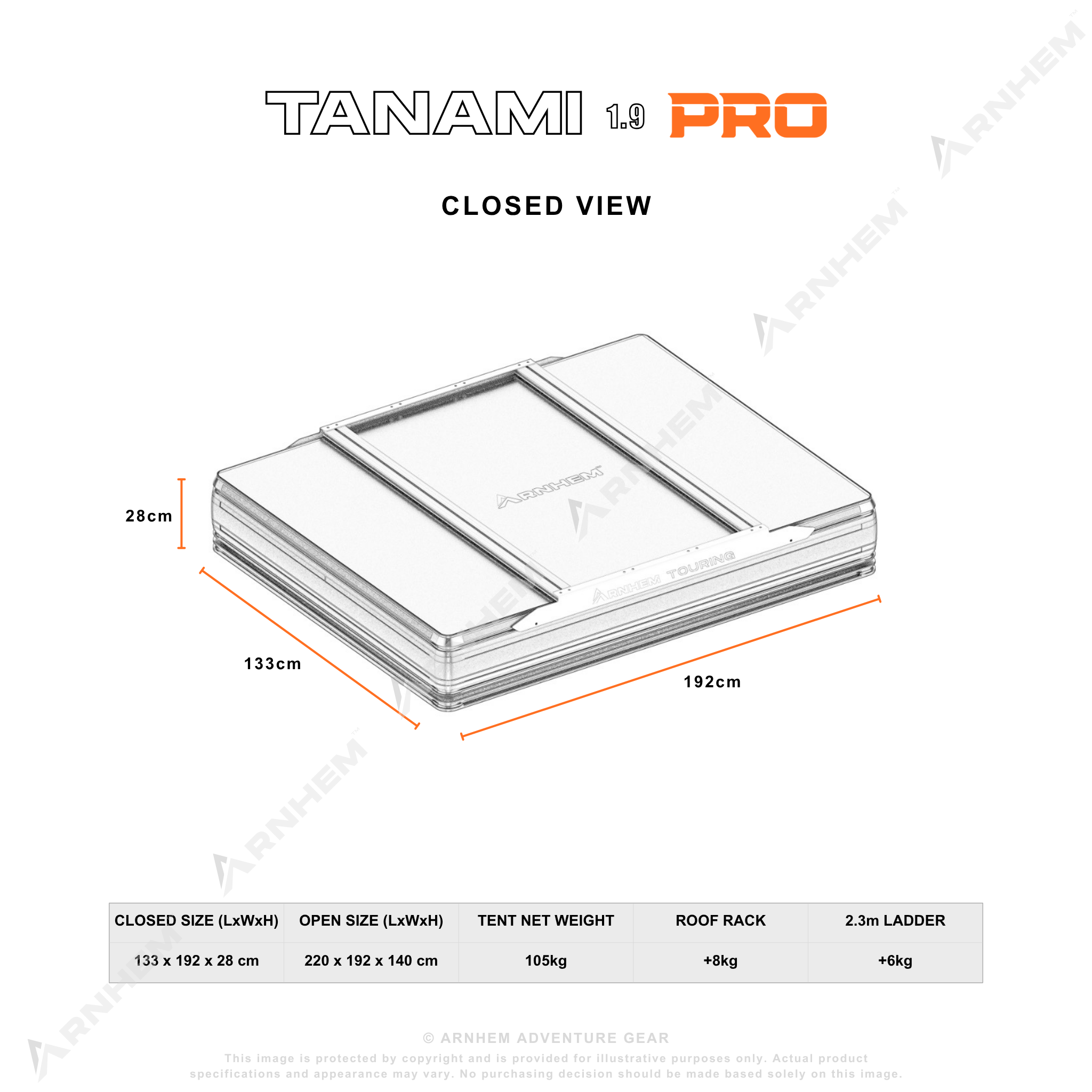 TANAMI PRO 1.9 ROOFTOP TENT