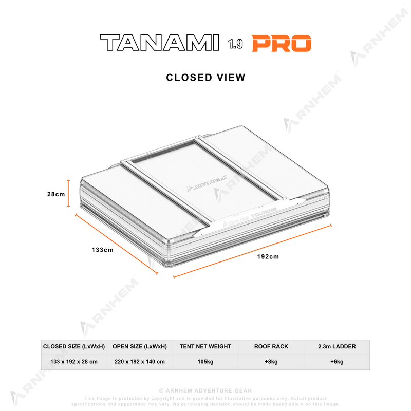 TANAMI PRO 1.9 ROOFTOP TENT